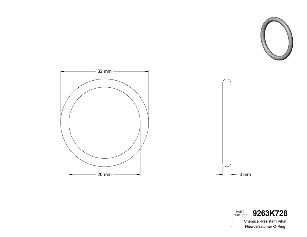 Technical drawing - 9263K728